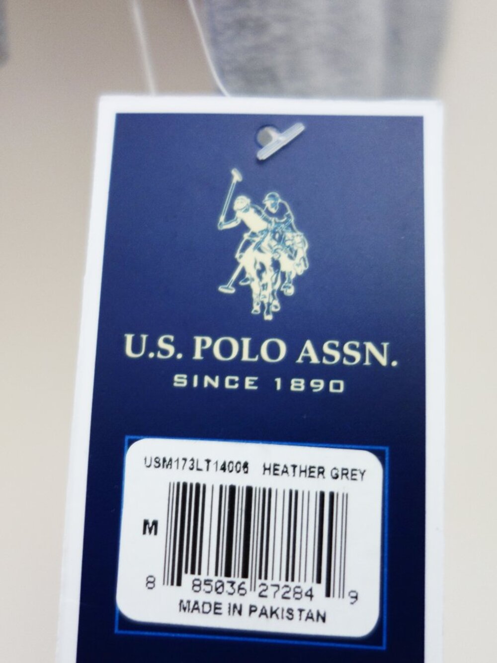 U.S. Polo Assn. Men's Solid color Grey Longsleeve Shirt Size (M) NWT! - Picture 6 of 6